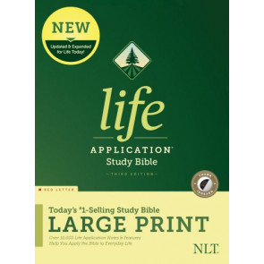 NLT Life Application Study Bible, Third Edition, Large Print (Hardcover, Indexed, Red Letter) - Hardcover With dust jacket and thumb index