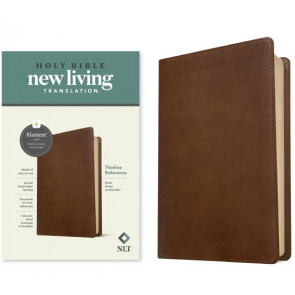 NLT Thinline Reference Bible, Filament-Enabled Edition (LeatherLike, Rustic Brown, Red Letter) - LeatherLike Rustic Brown With ribbon marker(s)