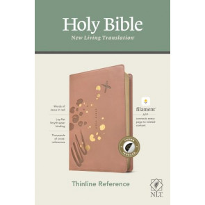 NLT Thinline Reference Bible, Filament-Enabled Edition (LeatherLike, Brushed Pink, Indexed, Red Letter) - LeatherLike Brushed Pink With thumb index and ribbon marker(s)