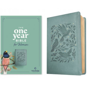 NLT The One Year Bible for Women (LeatherLike, Birdsong Teal) - Imitation Leather Birdsong Teal With ribbon marker(s)