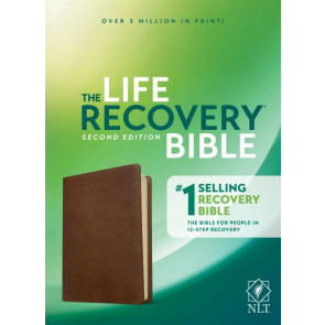 NLT Life Recovery Bible, Second Edition (LeatherLike, Rustic Brown) - LeatherLike Rustic Brown With ribbon marker(s)