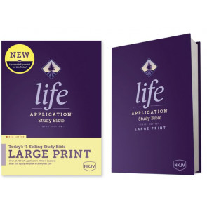 NKJV Life Application Study Bible, Third Edition, Large Print  - Hardcover With printed dust jacket