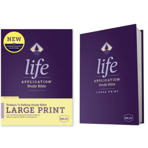 NKJV Life Application Study Bible, Third Edition, Large Print (Hardcover, Red Letter) - Hardcover With printed dust jacket