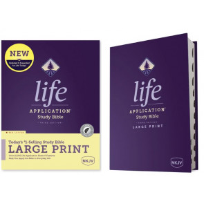 NKJV Life Application Study Bible, Third Edition, Large Print (Hardcover, Indexed, Red Letter) - Hardcover With printed dust jacket and thumb index