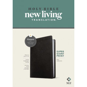 NLT Super Giant Print Bible, Filament Enabled (LeatherLike, Black, Red Letter) - Sewn Imitation Leather With ribbon marker(s)
