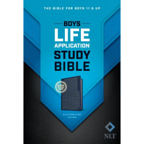 NLT Boys Life Application Study Bible, TuTone (LeatherLike, Blue/Neon/Glow) - LeatherLike Blue/Neon/Glow With ribbon marker(s)