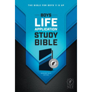 NLT Boys Life Application Study Bible, TuTone (LeatherLike, Midnight Blue, Indexed) - LeatherLike Midnight Blue With thumb index and ribbon marker(s)