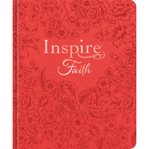 Inspire FAITH Bible NLT, Filament Enabled (Hardcover LeatherLike, Coral Blooms) - Hardcover Coral Blooms Imitation Leather With ribbon marker(s)