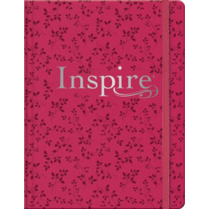 Inspire Bible NLT (Hardcover LeatherLike, Pink Peony, Filament Enabled) - Hardcover Pink Peony With ribbon marker(s) Wide margin