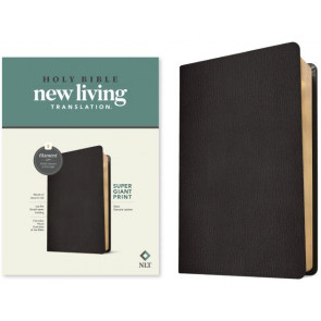 NLT Super Giant Print Bible, Filament Enabled (Genuine Leather, Black, Red Letter) - Sewn Genuine Leather With ribbon marker(s)
