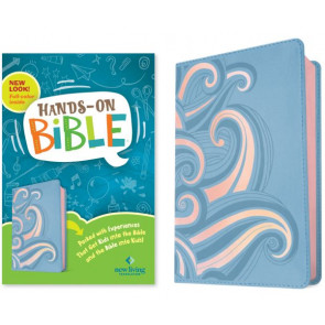 NLT Hands-On Bible, Third Edition (LeatherLike, Periwinkle Pink Waves) - LeatherLike Periwinkle Pink Waves With ribbon marker(s)