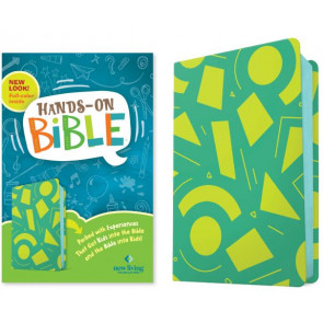 NLT Hands-On Bible, Third Edition (LeatherLike, Green Lines and Shapes) - LeatherLike Green Lines and Shapes With ribbon marker(s)