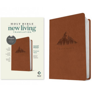 NLT Giant Print Premium Value Bible, Filament Enabled (LeatherLike, British Tan Mountain) - LeatherLike British Tan Mountain