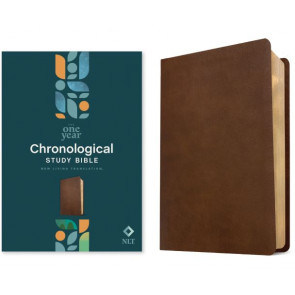 NLT One Year Chronological Study Bible (LeatherLike, Rustic Brown) - LeatherLike Rustic Brown