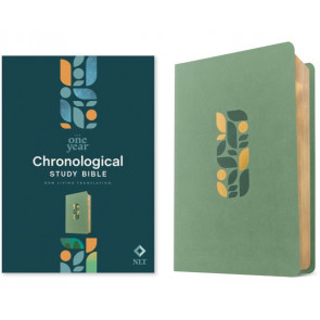 NLT One Year Chronological Study Bible (LeatherLike, Sage Green Mosaic) - LeatherLike Sage Green Mosaic