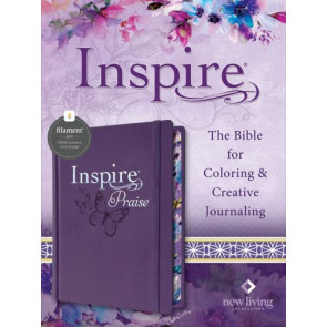 Inspire PRAISE Bible NLT (Hardcover LeatherLike, Purple, Filament Enabled) - Hardcover With ribbon marker(s) Wide margin