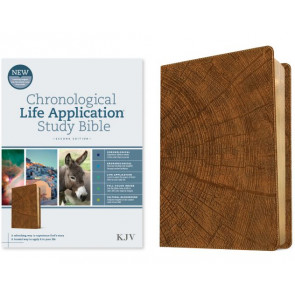KJV Chronological Life Application Study Bible, Second Edition (LeatherLike, Heritage Oak Camel) - LeatherLike Heritage Oak Camel With ribbon marker(s)