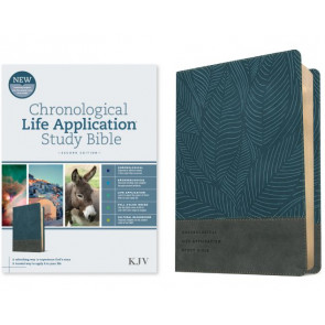 KJV Chronological Life Application Study Bible, Second Edition (LeatherLike, Palm Forest Blue) - LeatherLike Palm Forest Blue With ribbon marker(s)