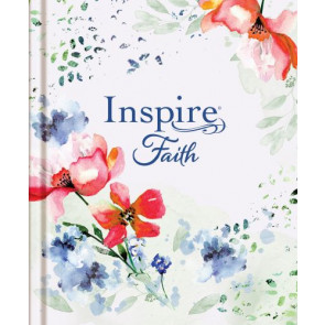 Inspire FAITH Bible Large Print, NLT (Hardcover, Wildflower Meadow, Filament Enabled) - Hardcover Wildflower Meadow With ribbon marker(s) Wide margin
