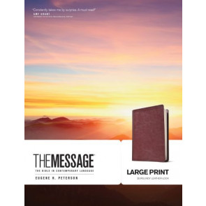 Message Large Print (Leather-Look, Burgundy) - Imitation Leather Burgundy With ribbon marker(s)