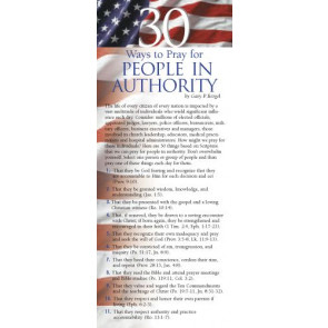 30 Ways to Pray for People in Authority 50-pack - Cards