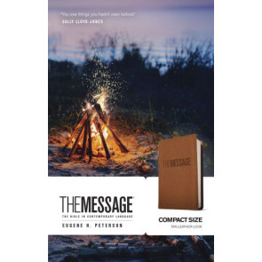 The Message Compact  - Leather-Look Tan With ribbon marker(s)