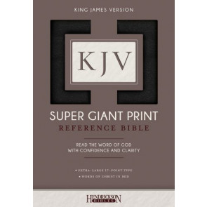 KJV Super Giant Print Reference Bible (Imitation Leather, Black, Red Letter) - Sewn Imitation Leather