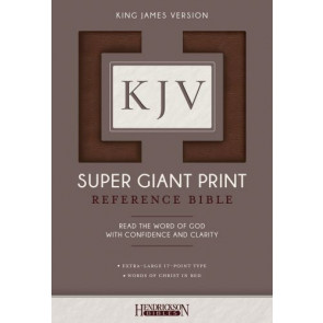 KJV Super Giant Print Reference Bible (Flexisoft, Brown, Red Letter) - Sewn Imitation Leather